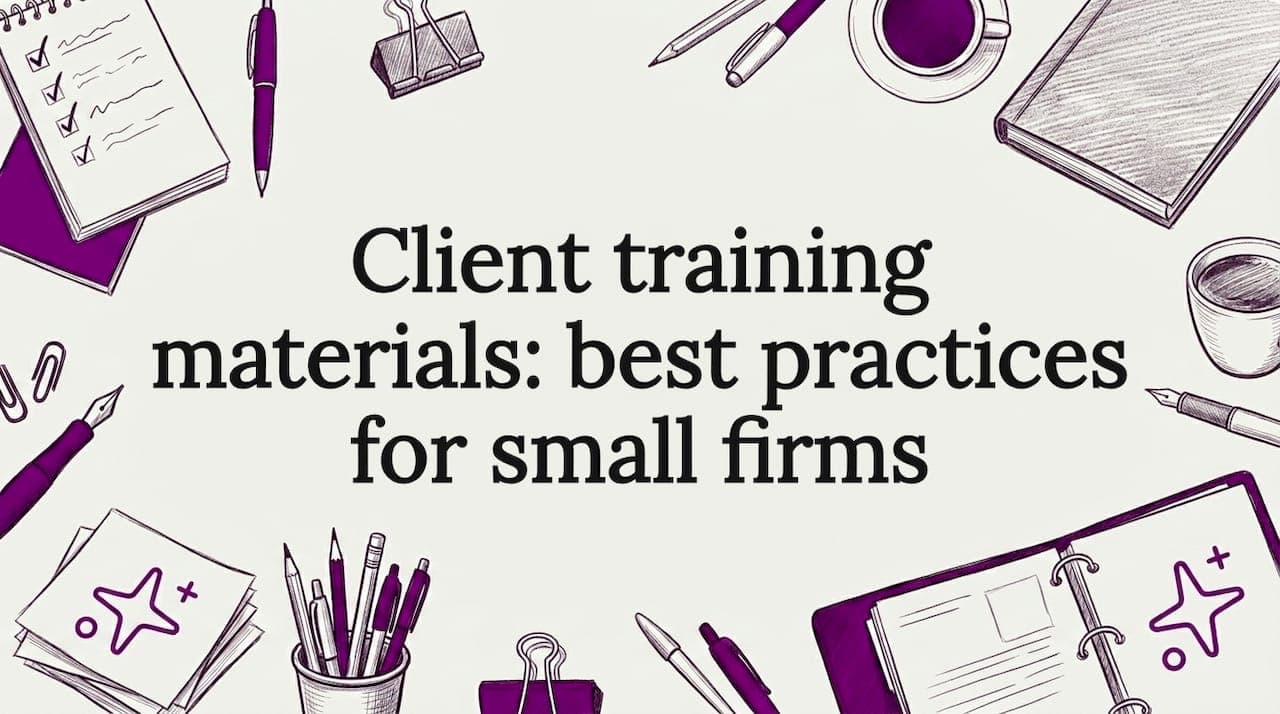 Client training materials: best practices for small firms
