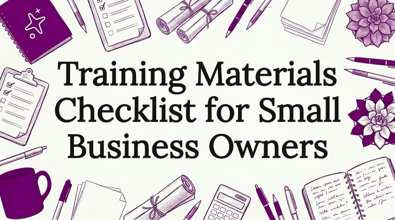 Training Materials Checklist for Small Business Owners