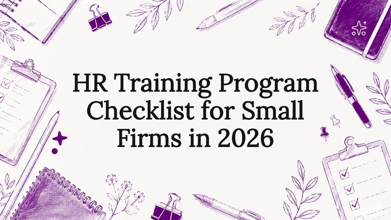 HR Training Program Checklist for Small Firms in 2026
